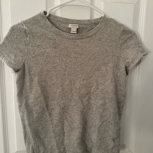 J. Crew Heather Gray Crewneck Sweater Tee